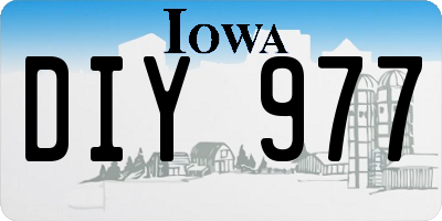 IA license plate DIY977