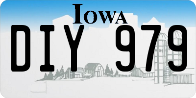 IA license plate DIY979