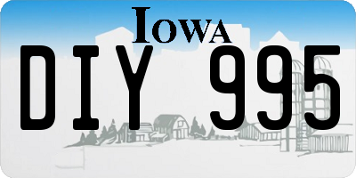 IA license plate DIY995