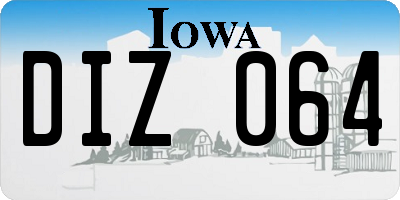 IA license plate DIZ064