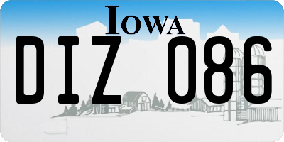 IA license plate DIZ086