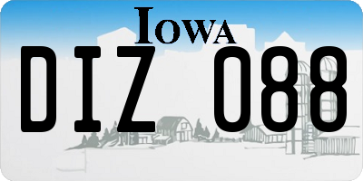 IA license plate DIZ088
