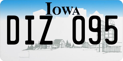IA license plate DIZ095