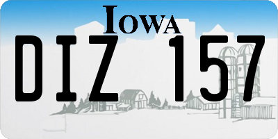 IA license plate DIZ157