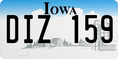 IA license plate DIZ159