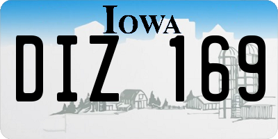 IA license plate DIZ169