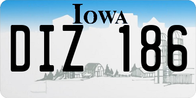 IA license plate DIZ186