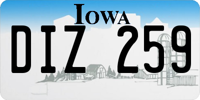 IA license plate DIZ259