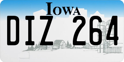 IA license plate DIZ264