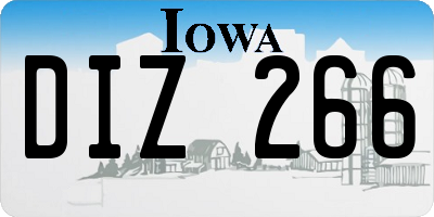 IA license plate DIZ266