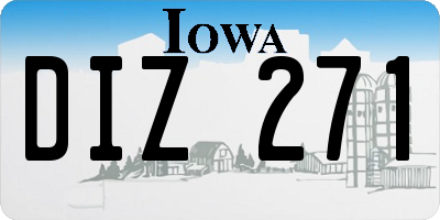 IA license plate DIZ271