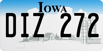 IA license plate DIZ272