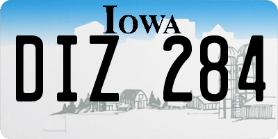 IA license plate DIZ284