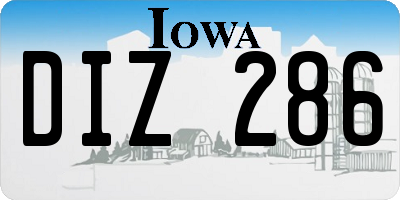 IA license plate DIZ286