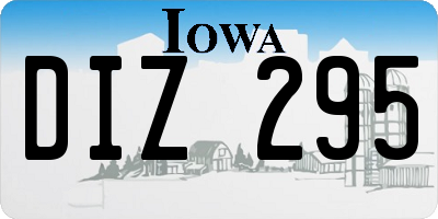 IA license plate DIZ295