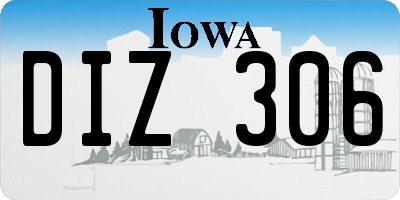 IA license plate DIZ306