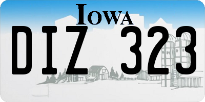 IA license plate DIZ323