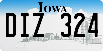 IA license plate DIZ324