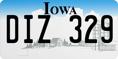 IA license plate DIZ329