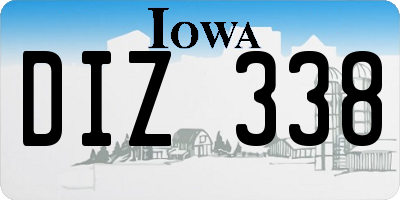 IA license plate DIZ338