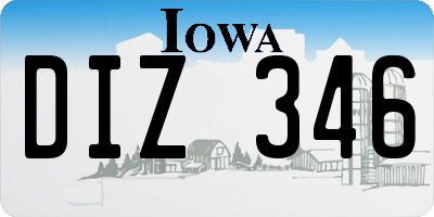 IA license plate DIZ346