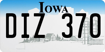 IA license plate DIZ370