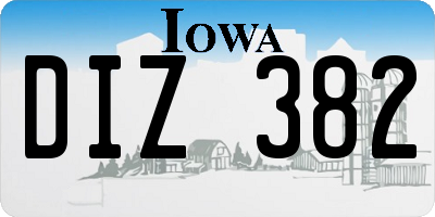 IA license plate DIZ382