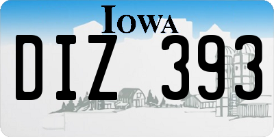 IA license plate DIZ393