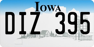 IA license plate DIZ395