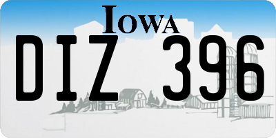 IA license plate DIZ396