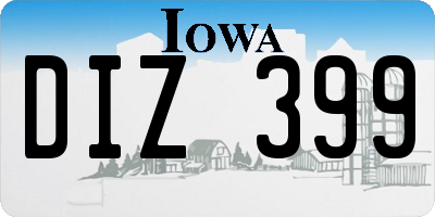 IA license plate DIZ399