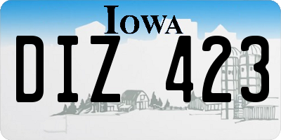 IA license plate DIZ423