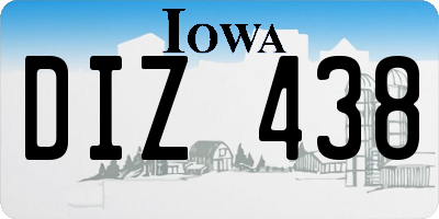 IA license plate DIZ438