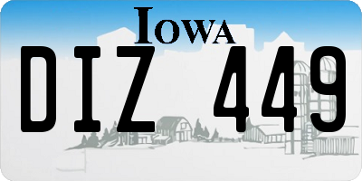 IA license plate DIZ449