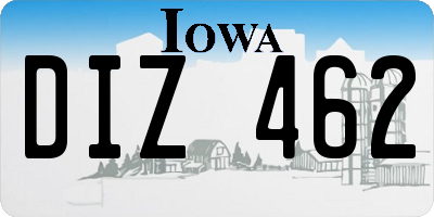 IA license plate DIZ462
