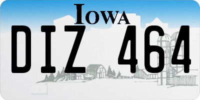 IA license plate DIZ464