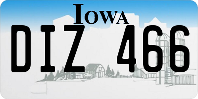 IA license plate DIZ466