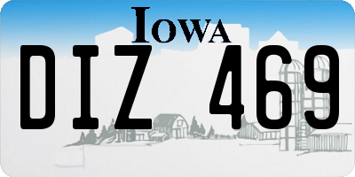 IA license plate DIZ469