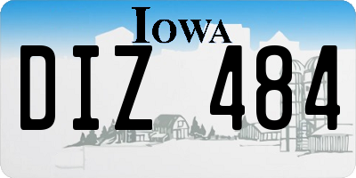 IA license plate DIZ484