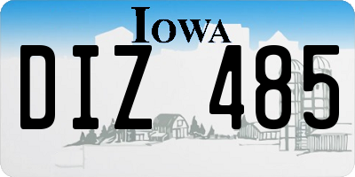 IA license plate DIZ485