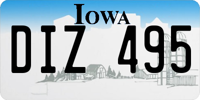 IA license plate DIZ495