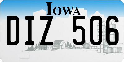 IA license plate DIZ506