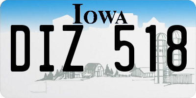 IA license plate DIZ518