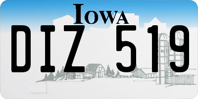IA license plate DIZ519