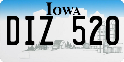 IA license plate DIZ520