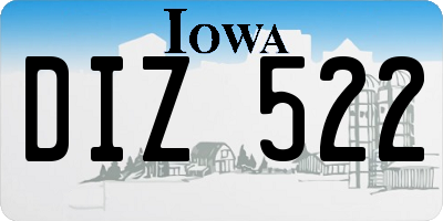 IA license plate DIZ522
