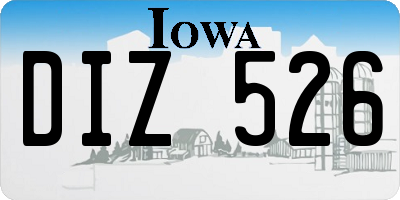 IA license plate DIZ526