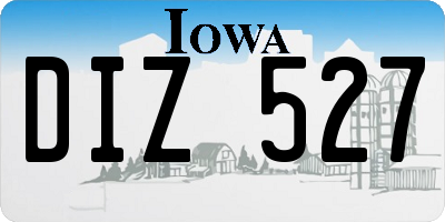 IA license plate DIZ527