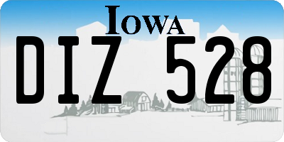 IA license plate DIZ528