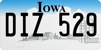 IA license plate DIZ529